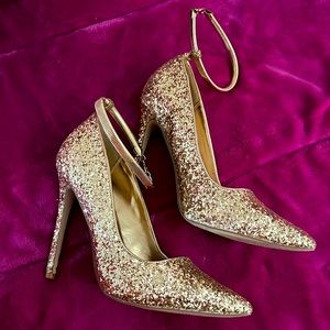 Rose Gold Glitter Pump heel (4 inch)